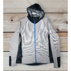 Under Armour Storm Cold Gear Fitted Womens Size Large Full Zip Gray, Blue NWT